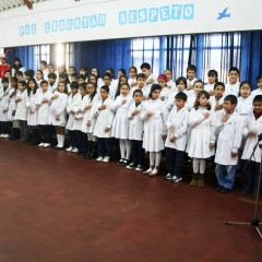 Alumnos de cuarto grado juraron a la Bandera