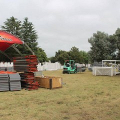 Preparativos en el predio de la Fortinera Deroense 2015