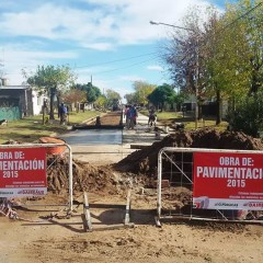 El Intendente Hernando supervisó la obra de pavimentación